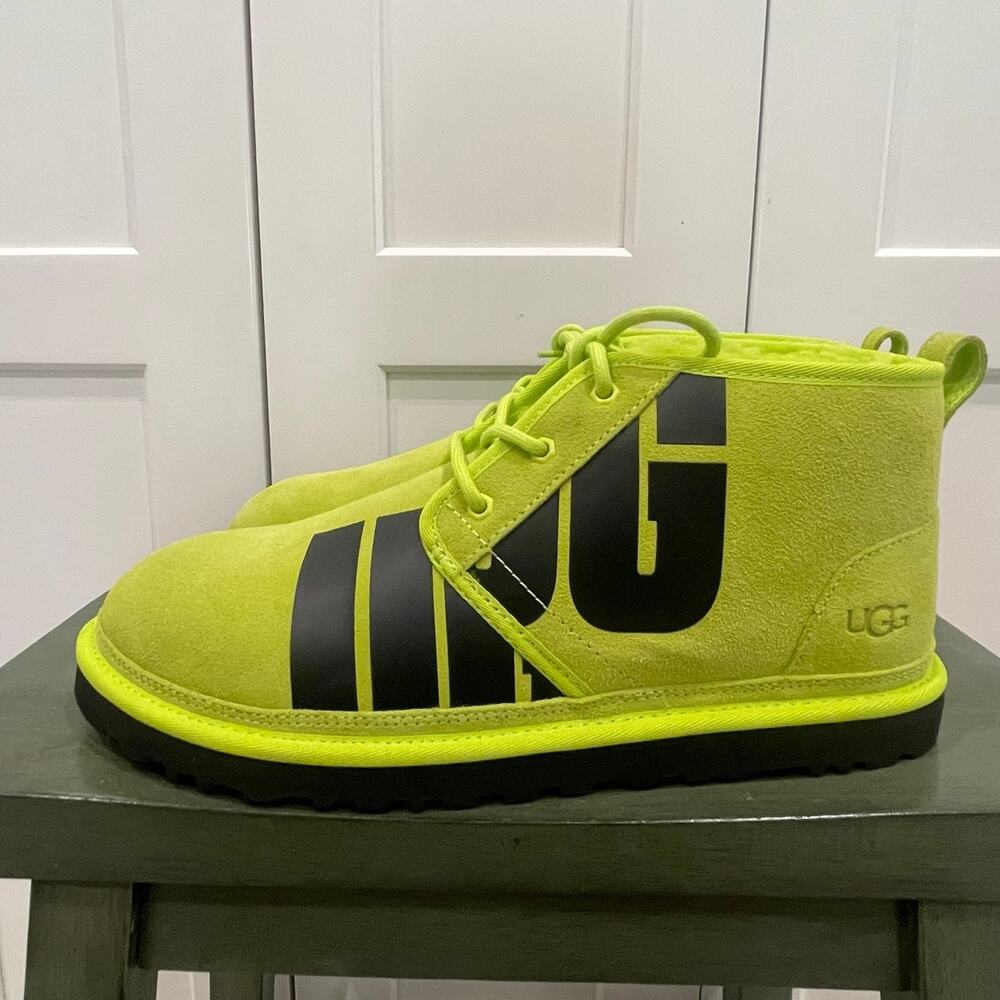 New Ugg Neumel Graphic Print "Chopd" Lace Up Boots Size 13